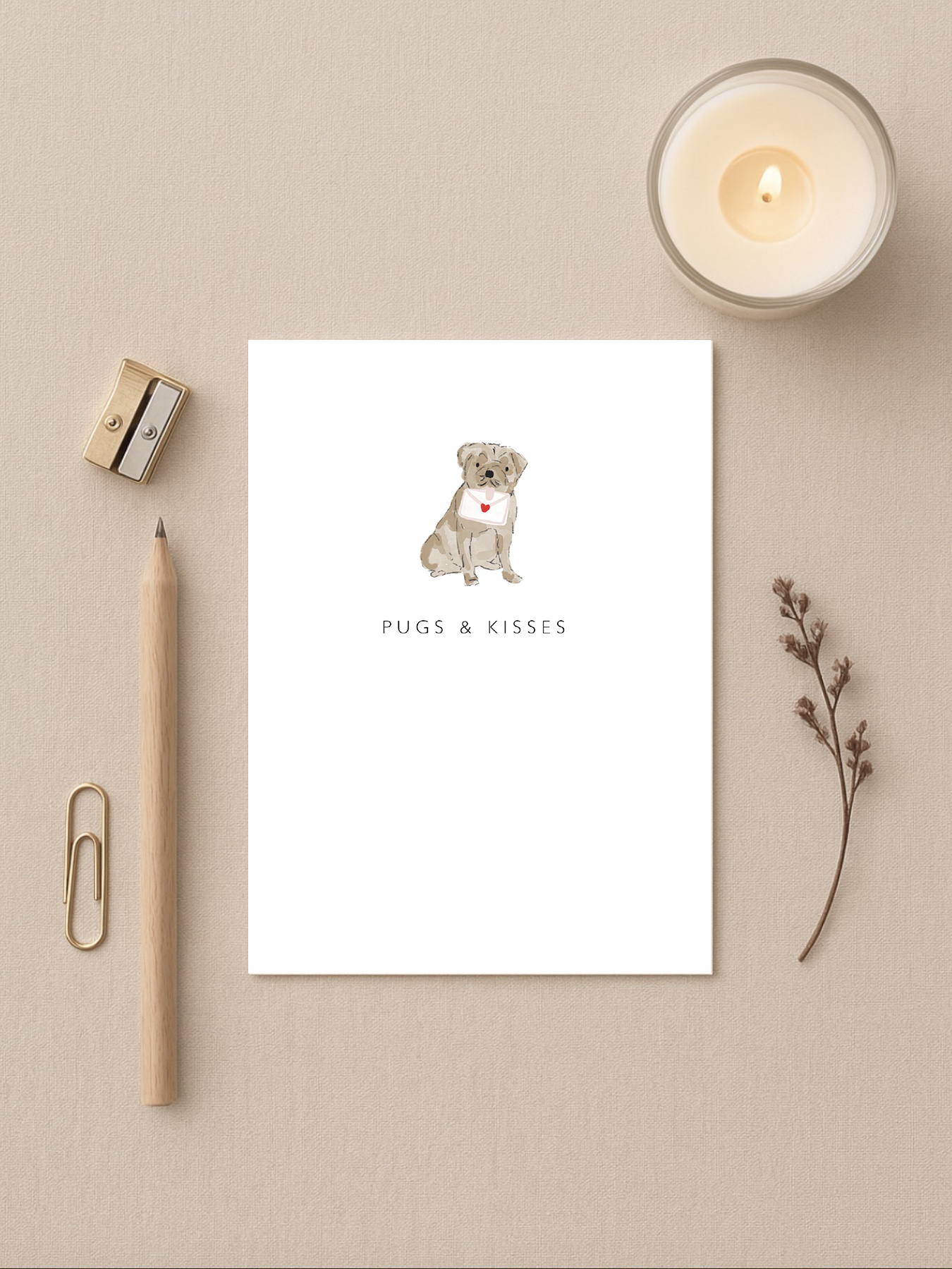 Pugs & Kisses Card