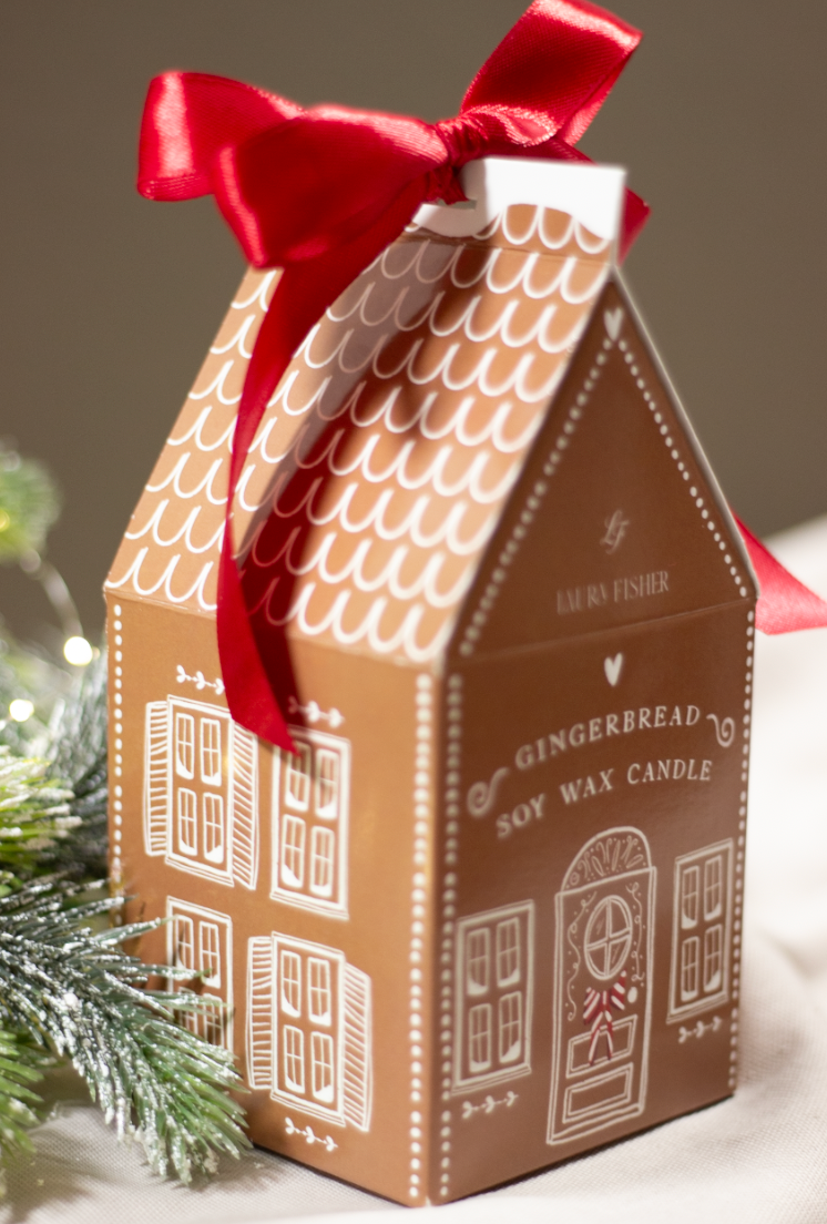 Gingerbread House 'Glow Me Then Grow Me' Luxury Candle - PRE ORDER