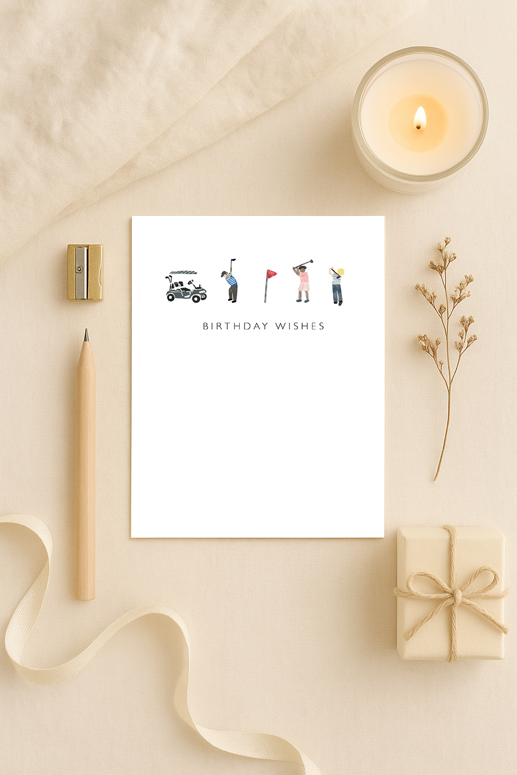 Happy Birthday Card - Golf